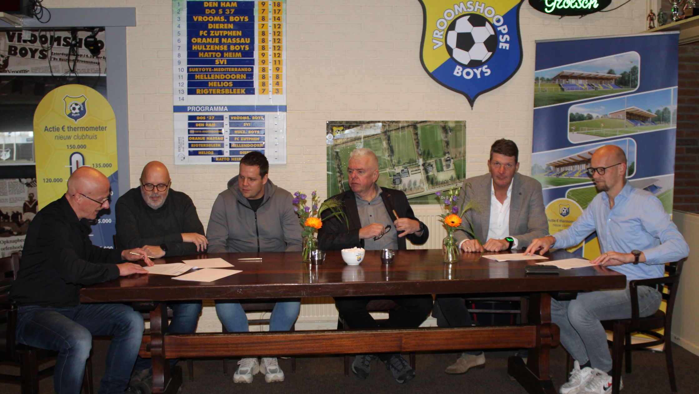 Hoofdsponsoren De Groot Vroomshoop en Veltink verlengen bij Vroomshoopse Boys